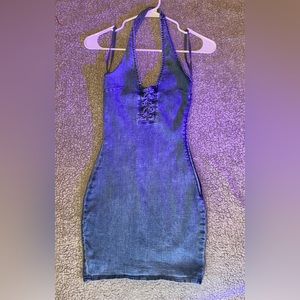 H&M jean halter dress